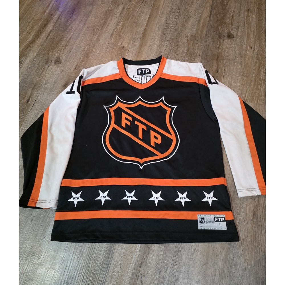 FTP Made In Hell Hockey Jersey Black Orange Large FuckThePopulation NHL